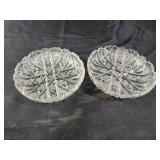 Vintage Crystal American Brilliant Cut sawtooth