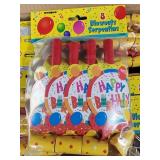 12 packs 8 ct each happy birthday blowouts