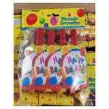 12 packs 8 ct each happy birthday blowouts