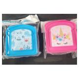 2 sandwich keepers, unicorn and sea life