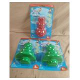 Rice Krispies 3D snowman and tree molds. 3 total