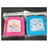 2 sandwich keepers, unicorn and sea life