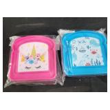 2 sandwich keepers, unicorn and sea life