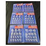 6 packs 17 ct each suction cup hooks