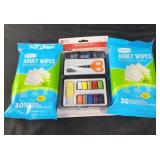 Sewing kit, 2 packs adult wipes