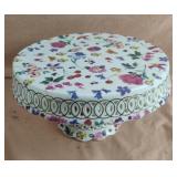 Vintage Chintz Cake Stand 10 x 5.5 with matching
