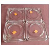 Set of 4 glass candle holders 5 x 5