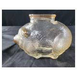 Small glass piggy bank