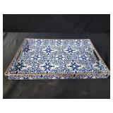 15x1.5x10 Lindsey Sinclair blue and white tray