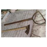 Vintage framing adze and weed wacker