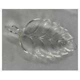 Vintage Glass Leaf Candy Dish