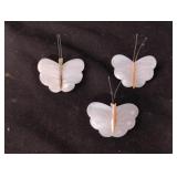 Mother of Pearl butterfly broaches 1 1/4" across