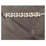 Sarah Coventry silver and black bracelet