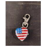 US flag key chain locker watch. Works
