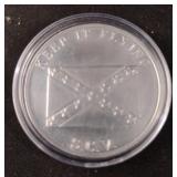 Sons of Confederate Veterans coin with Rebel Flag