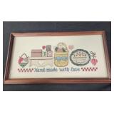 15x8 needlepoint welcome hand made with love wall