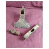 Tools heads including a ball peen hammer and