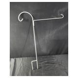 White metal garden flag hanger 24" tall