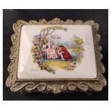 Vintage colonial music-trinket box. Works