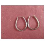 Silver colored hoop earrings