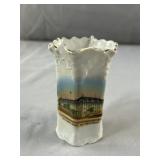Small Vintage Seashore House ME Vase