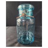 Ball Ideal Blue Glass Quart Canning Jar
