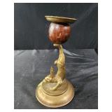Vintage Arthur Court 1977 Brass snd teak wood