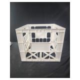 13x11 plastic crate white