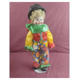 Vintage clown porcelain doll 18"