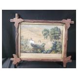 18x15 vtg framed print titled "The Morning of