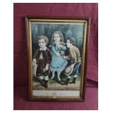 Currier & Ives "The Little Beauty" framed artwork