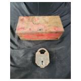 Antique padlock, vintage Anthes Emergency