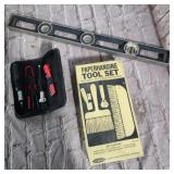 Stanley 2 ft level. Paper hanging kit.