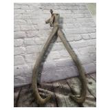 Vintage antique log/ice tongs