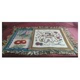 Decorative tapestries 30 x 18 and 16 x 17
