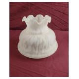 Vtg White Mottled Glass Lamp Shades Victorian