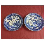 Blue Willow made in Occupied Japan saucers