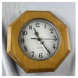 Vintage Wall Clock Wood Framed