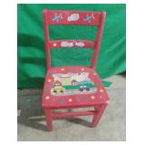 Childs painted wood chair 15.5 x 29