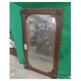 Vintage wood framed mirror 22.5 x 36.5