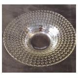 Vintage glass hobnail dish