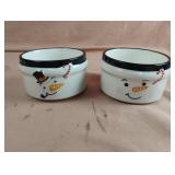 Global design collections snowmen serving bowls