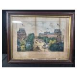 17x13 framed print SARATOGA SPRINGS BY CURRIER