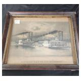 15.5x13 framed print Midnight Race on the
