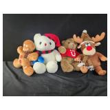 4 stuffed animals