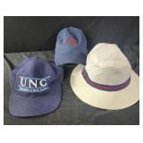 3 hats, UNC hat
