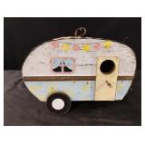 Unique metal RV bird house 8.5" long x 6" tall
