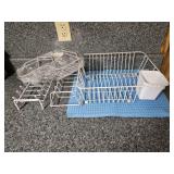 Dish rack. Corner wire shelf. Wire racks. Drying