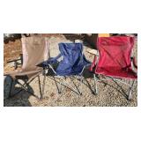 3 camping chairs foldable