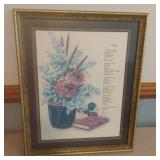 Dad framed poem 15 x 18